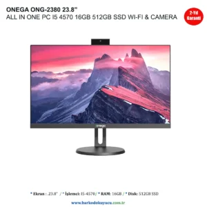 ONEGA ONG-2380 23.8” ALL IN ONE PC I5 4570 16GB 512GB SSD WI-FI & CAMERA
