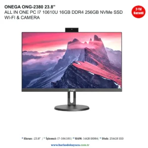 ONEGA ONG-2380 23.8” ALL IN ONE PC I7 10610U 16GB DDR4 256GB NVMe SSD WI-FI & CAMERA