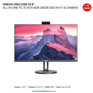 ONEGA ONG-2380 23.8” ALL IN ONE PC I5 4570 8GB 256GB SSD WI-FI & CAMERA